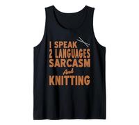 Je Parle Sarcasme et Tricot Humour Langues Fil Débardeur