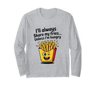 Je partagerai toujours mes frites sauf si j'ai faim Funny Fries Manche Longue