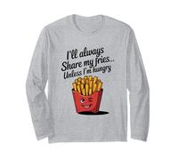 Je partagerai toujours mes frites sauf si j'ai faim (sarcastique) Manche Longue