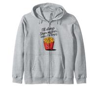 Je partagerai toujours mes frites sauf si j'ai faim (sarcastique) Sweat à Capuche