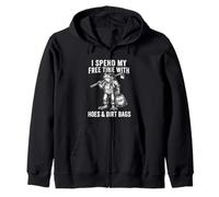 Je Passe Mon Temps Libre avec des houes et des Sacs à poussière - Funny Gardening Sweat à Capuche