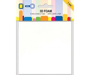 JE Pastilles en Mousse 3D 1 mm Matériau synthétique Blanc