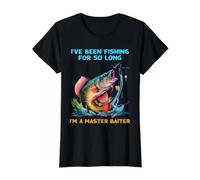 Je pêche Depuis si Longtemps Que Je suis Un maître pêcheur à la Mouche T-Shirt Graphique avec Valeur, Femme, Noir, XS