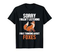 Je pensais à Foxes Caninae Red Fox Canidae Fox T-Shirt Graphique avec Valeur