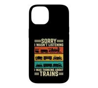 Je pensais aux Trains - Train Lover Railroad Railfan Coque pour iPhone 14