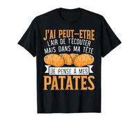 Je Pense À Mes Patates Jardinier Jardine Cadeau Jardinage T-Shirt Graphique avec Valeur
