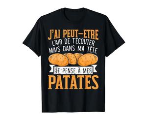 Je Pense À Mes Patates Jardinier Jardine Cadeau Jardinage T-Shirt Graphique avec Valeur