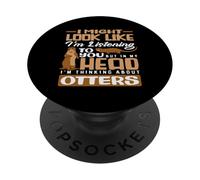 Je Pense aux loutres, Dessin animé de Loutre de mer PopSockets PopGrip Adhésif