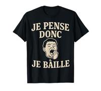 Je Pense Donc Je bâille Humour Vintage T-Shirt