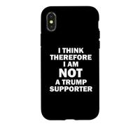 Je Pense Donc Que Je ne suis Pas Un Partisan de Trump Coque pour iPhone X/XS