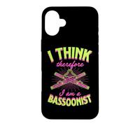 Je Pense Donc Que Je suis bassoniste Coque pour iPhone 16 Plus