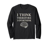 Je pense donc trop réfléchir à Funny Brain Philosophy Manche Longue