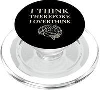 Je pense donc trop réfléchir à Funny Brain Philosophy PopSockets PopGrip pour MagSafe