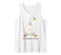 Je Pense Juste à Faire de l'exercice Funny Goose Runner Walker Gym Débardeur