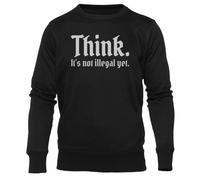 Je Pense Que Ce n'est Pas Encore Illégal Sweat Noir Unisexe À Col Rond Unisex Black Sweatshirt Crewneck