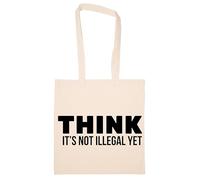 Je Pense Que Ce N'est Pas Illégal Totebag Beige Sac En Coton Réutilisable Écologique Beige Totebag Eco Friendly Reusable Cotton Bag
