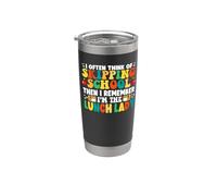 Je pense souvent à sauter l'école Funny Lunch Lady Gobelet isotherme en acier inoxydable double paroi