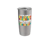 Je pense souvent à sauter l'école Funny Lunch Lady Gobelet isotherme en acier inoxydable double paroi