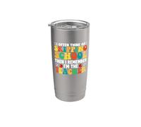 Je pense souvent à sauter l'école Funny Teacher Gobelet isotherme en acier inoxydable double paroi