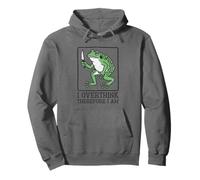 Je Pense trop, Donc Je suis Une drôle de Grenouille existentielle Sweat à Capuche