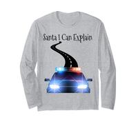 Je Peux Expliquer l'excuse de Noël au Père Noël avec Une Voiture de Police Manche Longue