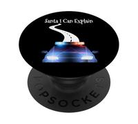 Je Peux Expliquer l'excuse de Noël au Père Noël avec Une Voiture de Police PopSockets PopGrip Adhésif