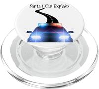 Je Peux Expliquer l'excuse de Noël au Père Noël avec Une Voiture de Police PopSockets PopGrip pour MagSafe