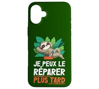 Je Peux Le Réparer Plus Tard Paresseux Hilarant De Sommeil Coque pour iPhone 16 Plus