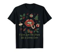 Je Peux lécher Les Rayures d'un Bonbon drôle de Noël Jeu de T-Shirt