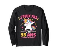 Je Peux Pas J’AI 55 Ans Licorne Anniversaire Fille 55 Ans Manche Longue