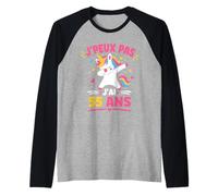 Je Peux Pas J’AI 55 Ans Licorne Anniversaire Fille 55 Ans Manche Raglan