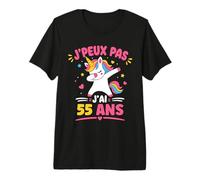 Je Peux Pas J’AI 55 Ans Licorne Anniversaire Fille 55 Ans T-Shirt Haut de Gamme