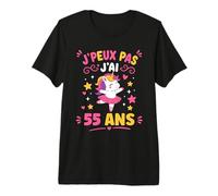 Je Peux Pas J’AI 55 Ans Licorne Anniversaire Fille 55 Ans T-Shirt Haut de Gamme