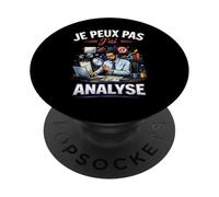 Je Peux Pas J’AI Analyse Humour Analyste Données Statistique PopSockets PopGrip Adhésif