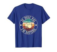 Je Peux Pas j’AI Batterie Humour Batteur Homme idée Cadeau T-Shirt, Homme, Bleu Royal, S