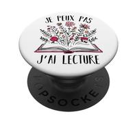 Je Peux Pas J' Ai Lecture Cadeau Livre Pour Lectrice PopSockets PopGrip Adhésif