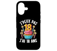 Je Peux Pas J'Ai 18 Ans Anniversaire Citation Humour Drole Coque pour iPhone 17