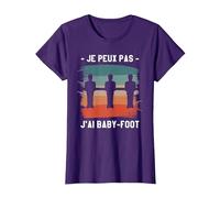 Je Peux Pas J'Ai Baby-Foot T-Shirt, Femme, Violet, XS