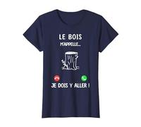Je Peux Pas J'Ai Bois T-Shirt, Femme, Bleu Marine, S