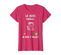 Je Peux Pas J'Ai Bois T-Shirt, Femme, Rouge Chiné, XXL