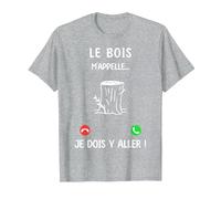 Je Peux Pas J'Ai Bois T-Shirt, Homme, Gris Chiné, 3XL