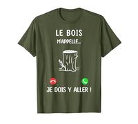 Je Peux Pas J'Ai Bois T-Shirt, Homme, Olive, XL