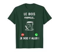 Je Peux Pas J'Ai Bois T-Shirt, Homme, Vert Forêt, M