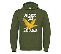 je peux pas j'ai chasse Sweat Chasseur Homme à Capuche de très Bonne qualité