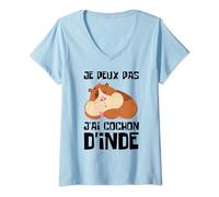 Je Peux Pas J'ai Cochon D'inde Enfant Animal Domestique T-Shirt avec Col en V