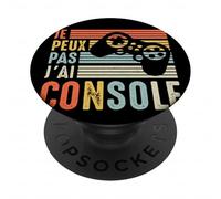 Je Peux Pas J'Ai Console Manette Jeux Vidéo Gamer Drôle PopSockets PopGrip Adhésif