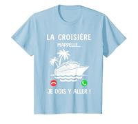 Je Peux Pas J'Ai Croisiere T-Shirt, Enfant, Bleu Céleste, 12 Ans