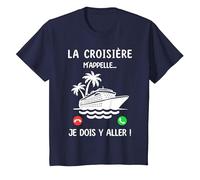 Je Peux Pas J'Ai Croisiere T-Shirt, Enfant, Bleu Marine, 8 Ans