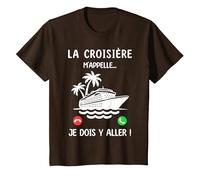 Je Peux Pas J'Ai Croisiere T-Shirt, Enfant, Marron, 10 Ans