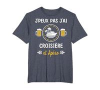 Je Peux Pas J'Ai Croisière T-Shirt, Homme Grandes Tailles, Bleu Chiné, 2X Tall
